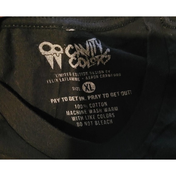 Cavity Colors The Funhouse Horror Movie Limited Edition T-shirt XL Black - Picture 6 of 7